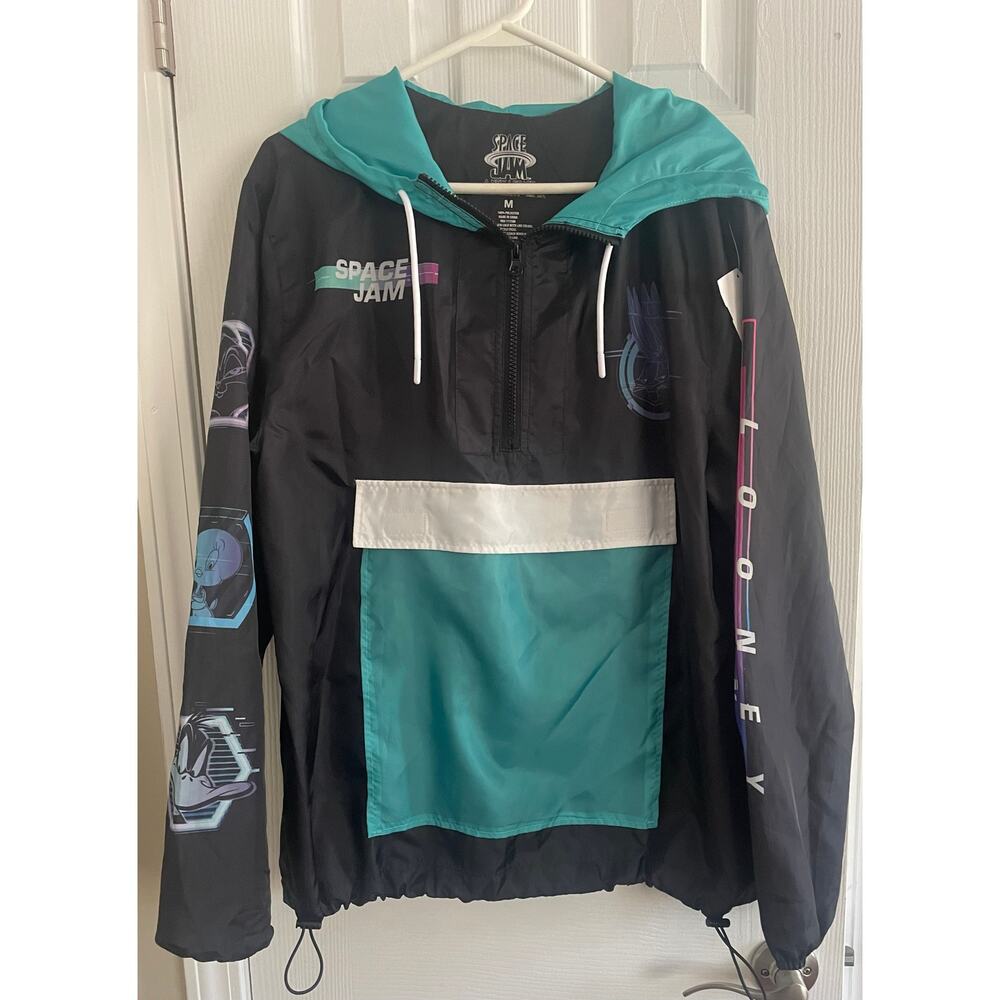 Space Jam Hooded Rain Jacket, Hooded, Pullover Style, B46